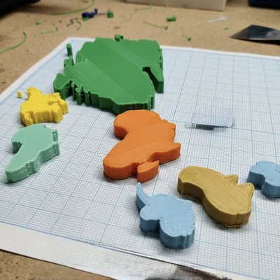 Mô hình 3D bản đồ siêu lục địa Pangea giáo dục