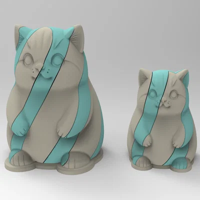 Mô hình 3D chú mèo xoắn (Chat Twist) độc đáo, dễ thương