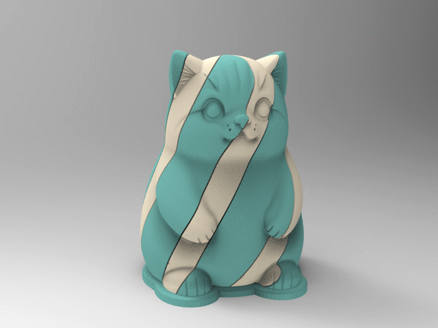 Mô hình 3D chú mèo xoắn (Chat Twist) độc đáo, dễ thương - Image 2