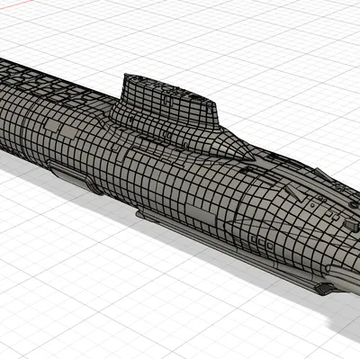 Mô hình Tàu ngầm lớp Typhoon hiện đại hóa in 3D (Tỷ lệ 1/700)