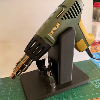 Giá đỡ máy khò nhiệt mini Proxxon có khay để đầu phun tiện lợi