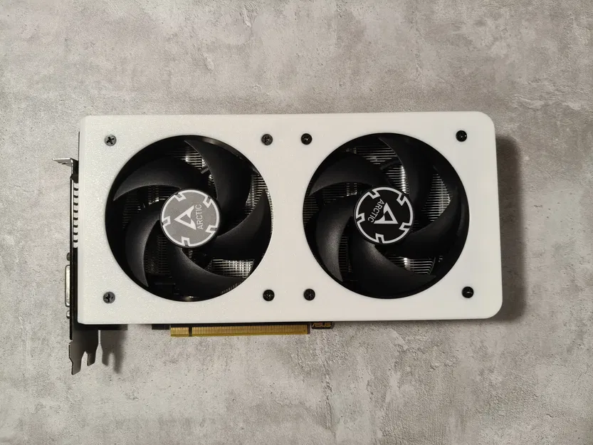 Bộ khung tản nhiệt tùy chỉnh cho card đồ họa ASUS DUAL-RX580 (3D Print) - Image 1