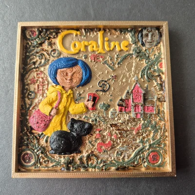 Miếng lót ly Coraline Coaster Plaque - Mẫu in 3D trang trí độc đáo