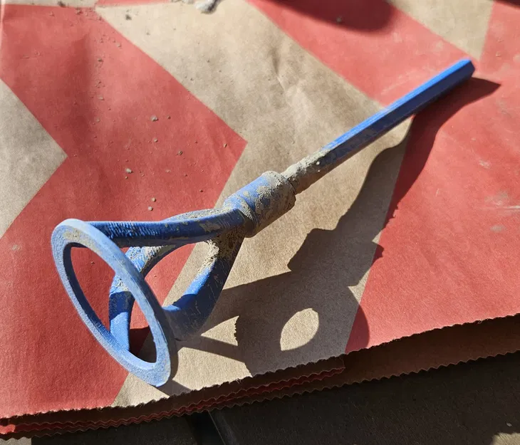 Đầu khuấy bê tông gắn máy khoan - Phụ kiện in 3D hữu ích cho DIY - Image 1