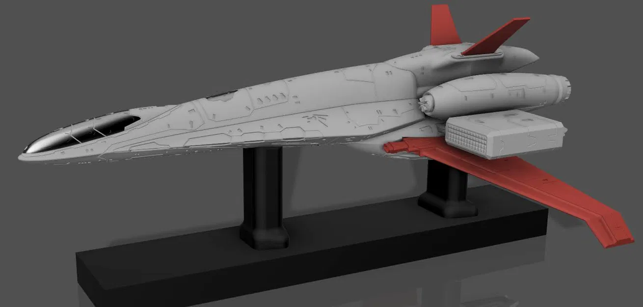 Mô hình in 3D phi thuyền chiến đấu TRY-Z cảm hứng Galaxy Force - Image 2