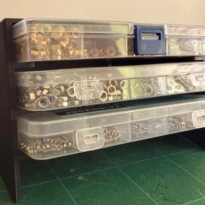 Kệ Để Hộp Đựng Ốc Vít Linh Kiện Tiện Lợi Cho Bàn Làm Việc