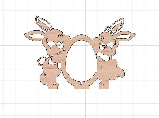 Khung trang trí hình thỏ ARTE&DISIGN GT220 cho lễ Phục Sinh - Image 1