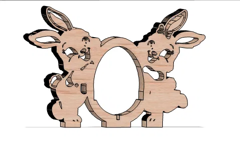 Khung trang trí hình thỏ ARTE&DISIGN GT220 cho lễ Phục Sinh - Image 2