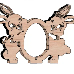 Khung trang trí hình thỏ ARTE&DISIGN GT220 cho lễ Phục Sinh