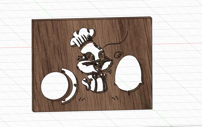 ARTE&DISIGN GT223 - Khuôn cắt hình thỏ đầu bếp cho máy cắt laser & in 3D - Image 2