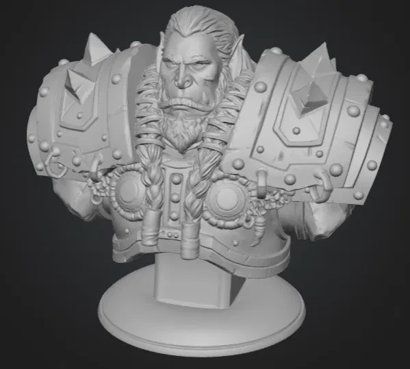 Mô hình 3D Thrall World of Warcraft - Tượng bán thân đầy uy lực - Image 1