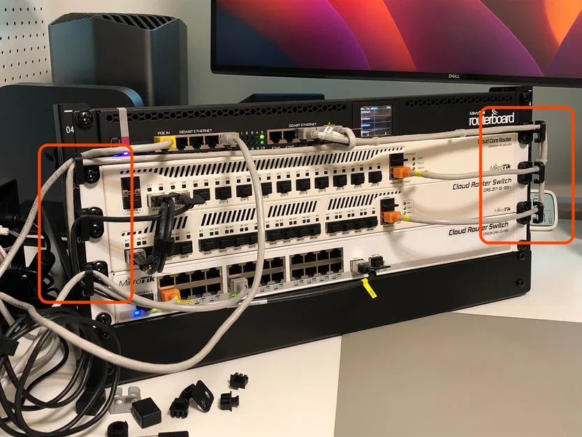 Móc treo quản lý dây cáp cho tủ Rack (Mini, 3 kích cỡ) - Image 2