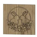 Hình khắc gỗ đôi thỏ trang trí ARTE&DISIGN GT224 nghệ thuật - Thumbnail 2