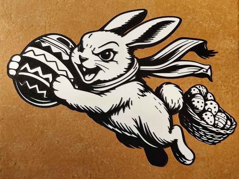 Funny Easter Bunny - WallArt (Thỏ Phục Sinh Vui Nhộn) - Image 1