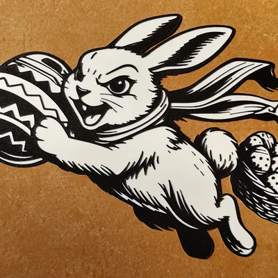 Funny Easter Bunny - WallArt (Thỏ Phục Sinh Vui Nhộn)