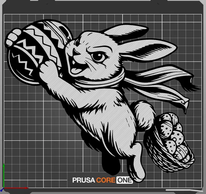 Funny Easter Bunny - WallArt (Thỏ Phục Sinh Vui Nhộn) - Image 2