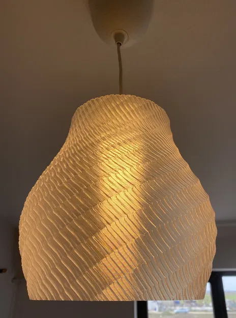 Chụp đèn treo dạng xoắn (Twisty strips pendant lamp shade) - Image 1