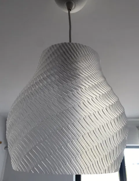 Chụp đèn treo dạng xoắn (Twisty strips pendant lamp shade) - Image 2