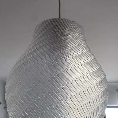 Chụp đèn treo dạng xoắn (Twisty strips pendant lamp shade)