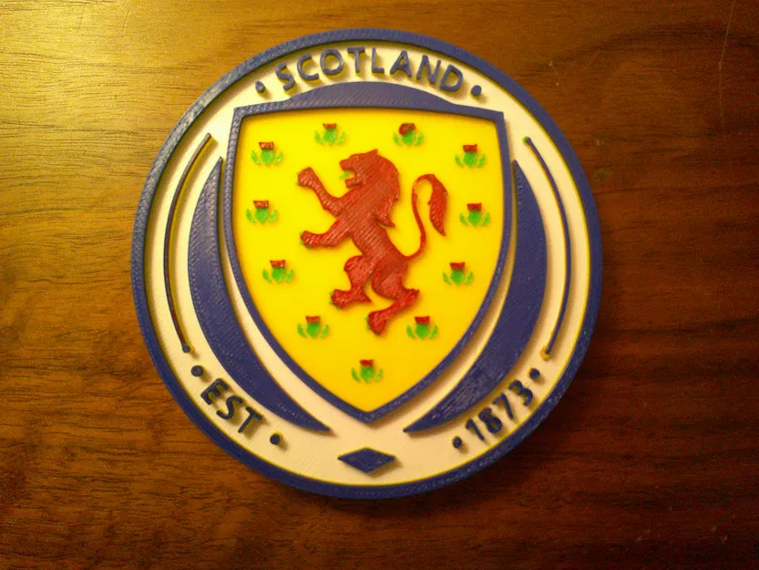 Mô hình logo đội tuyển bóng đá Scotland 3D ấn tượng - Image 1