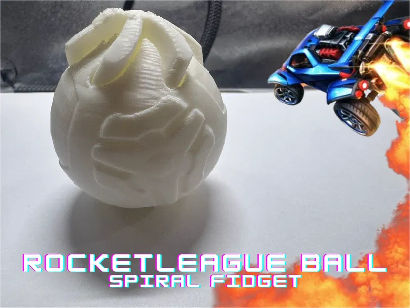 Quả bóng Rocketleague dạng Fidget xoắn ốc (Mô hình 3D) - Image 1