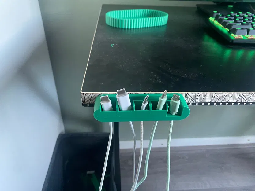 Khay giữ dây cáp 3D tiện lợi cho bàn làm việc - Sắp xếp gọn gàng - Image 4