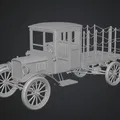 Mô hình xe tải cổ Ford TT Wagon Carriage in 3D chi tiết - Thumbnail 1