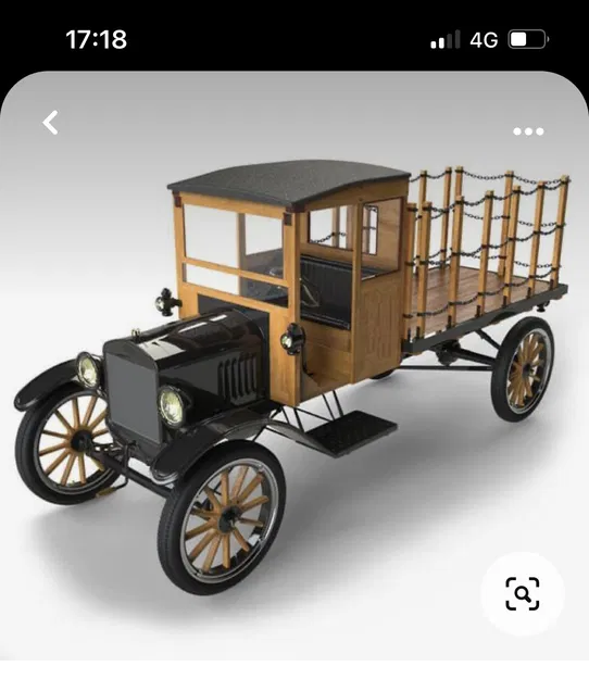 Mô hình xe tải cổ Ford TT Wagon Carriage in 3D chi tiết - Image 2