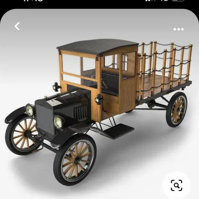 Mô hình xe tải cổ Ford TT Wagon Carriage in 3D chi tiết