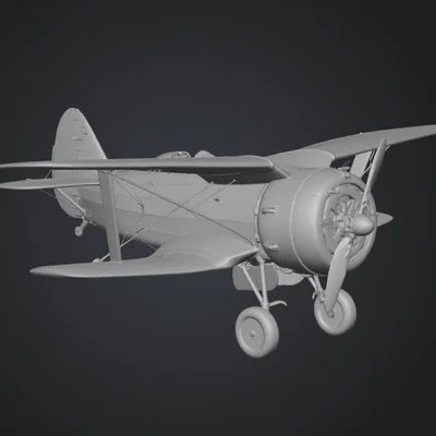 Mô hình in 3D máy bay tiêm kích Liên Xô Polikarpov I-153 (1939)