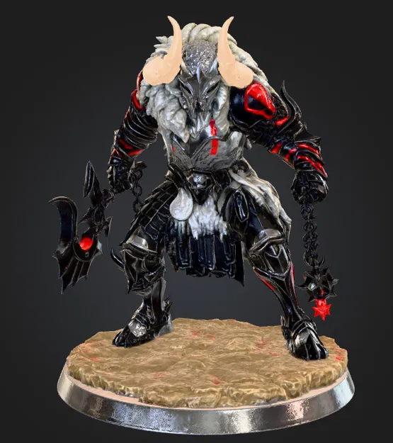 Mô hình Berserker Carbon - Chiến binh Fantasy hầm hố cho in 3D - Image 1