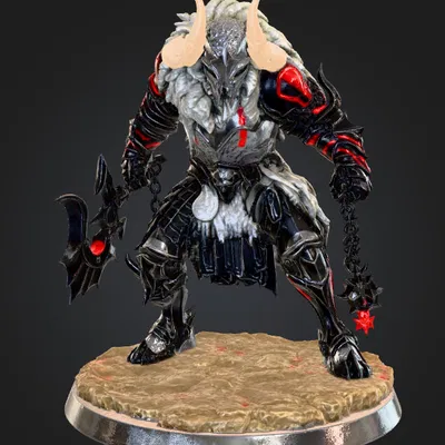 Mô hình Berserker Carbon - Chiến binh Fantasy hầm hố cho in 3D