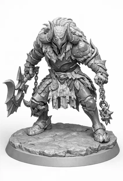 Mô hình Berserker Carbon - Chiến binh Fantasy hầm hố cho in 3D - Image 2
