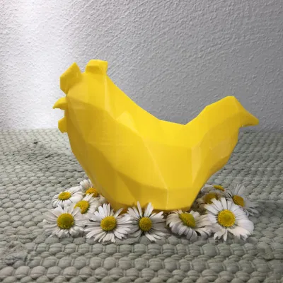 Mô hình gà Low Poly trang trí Lễ Phục Sinh 2026