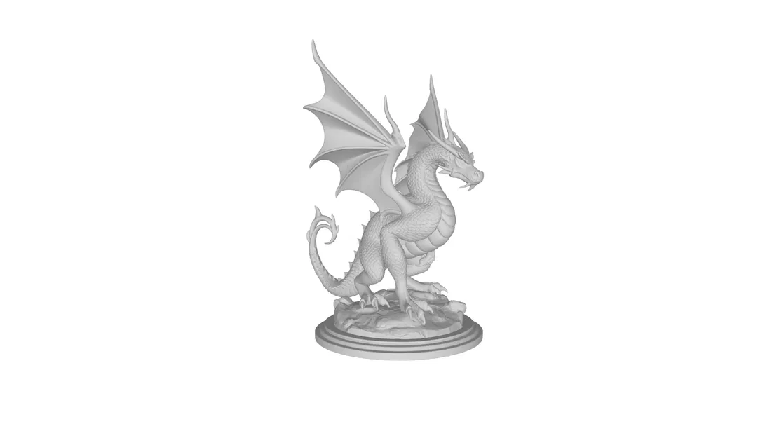Mô hình rồng chiến đấu (Dragon) với đế đá in 3D độc đáo - Image 3