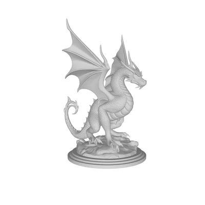 Mô hình rồng chiến đấu (Dragon) với đế đá in 3D độc đáo