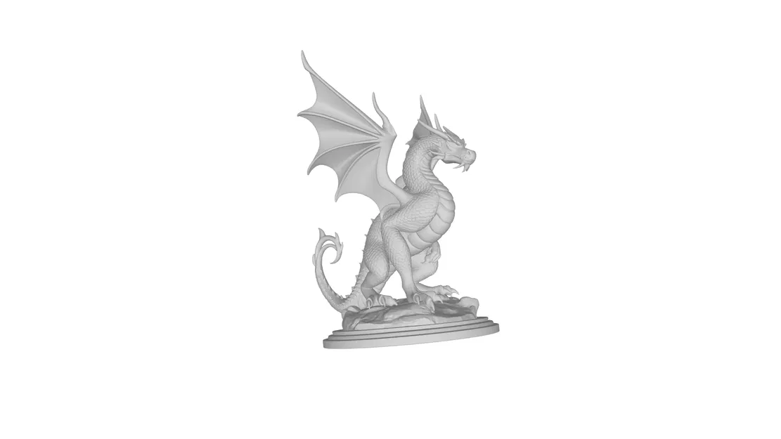 Mô hình rồng chiến đấu (Dragon) với đế đá in 3D độc đáo - Image 5