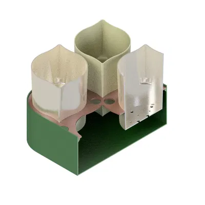 Khay Ươm Hạt Giống 4 Cốc Tự Tưới — Bộ STL 3 Phần In Không Cần Support