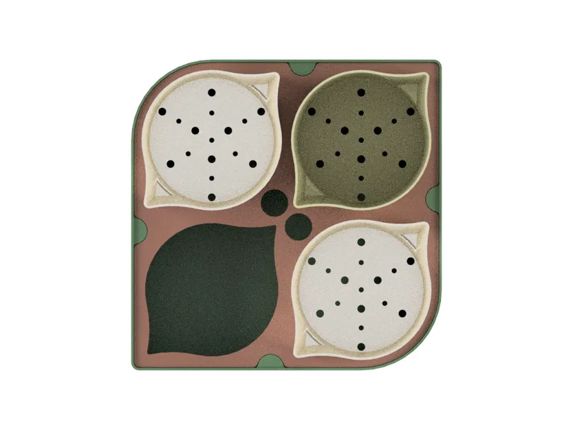 Khay Ươm Hạt Giống 4 Cốc Tự Tưới — Bộ STL 3 Phần In Không Cần Support - Image 4