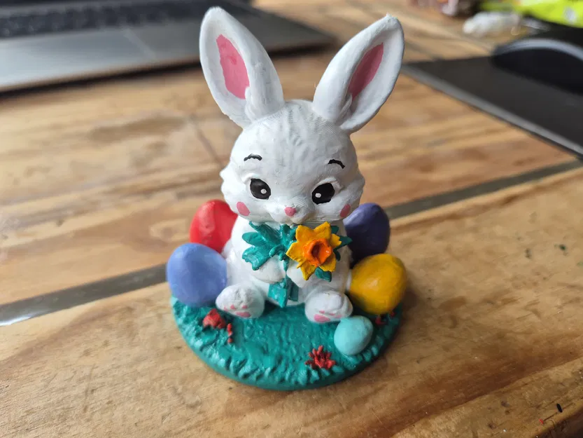 Mô hình chú thỏ Phục sinh xinh xắn in 3D decor trang trí - Image 1