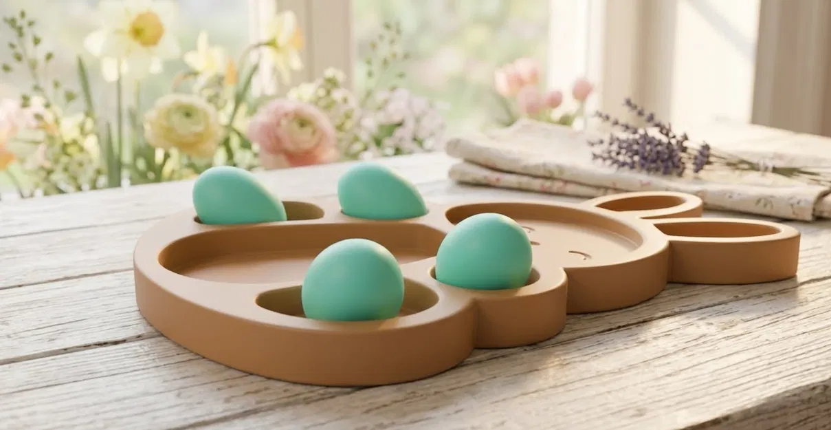 Khay đựng bánh kẹo hình chú thỏ - Phụ kiện trang trí 3D độc đáo - Image 1