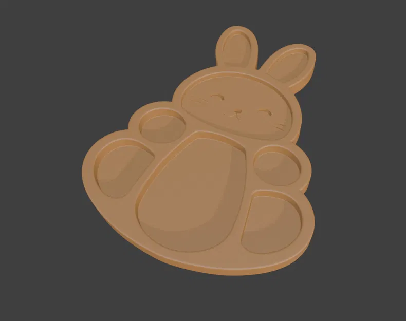 Khay đựng bánh kẹo hình chú thỏ - Phụ kiện trang trí 3D độc đáo - Image 2