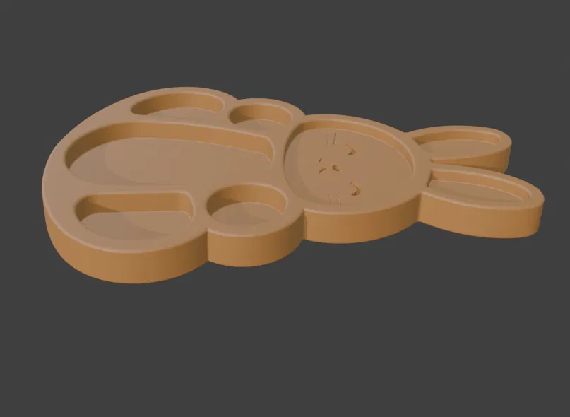 Khay đựng bánh kẹo hình chú thỏ - Phụ kiện trang trí 3D độc đáo - Image 3