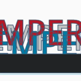 Mô hình chữ 3D nghệ thuật Glitched VS EMPEROR trang trí bàn làm việc