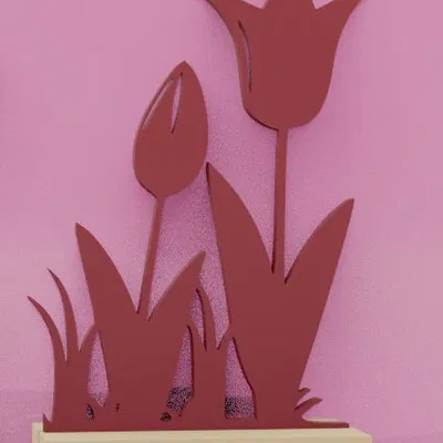 Mô hình trang trí cửa sổ hình hoa 3D tinh tế và dễ thương