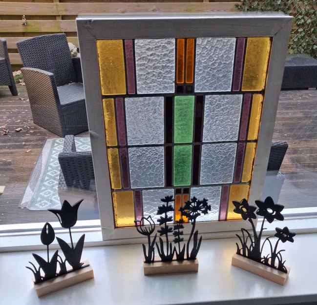 Mô hình trang trí cửa sổ hình hoa 3D tinh tế và dễ thương - Image 3