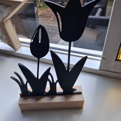 Mô hình trang trí cửa sổ hình hoa 3D tinh tế và dễ thương