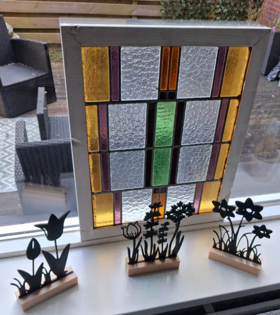 Mô hình trang trí cửa sổ hình hoa 3D tinh tế và dễ thương - Image 5