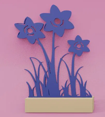 Mô hình trang trí cửa sổ hình hoa 3D tinh tế và dễ thương - Image 6