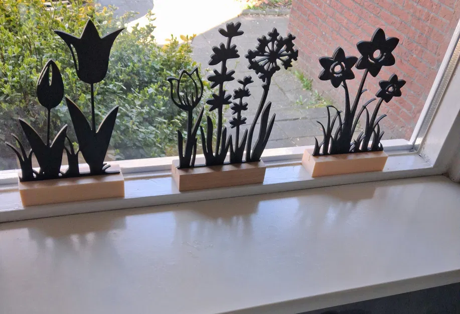 Mô hình trang trí cửa sổ hình hoa 3D tinh tế và dễ thương - Image 7